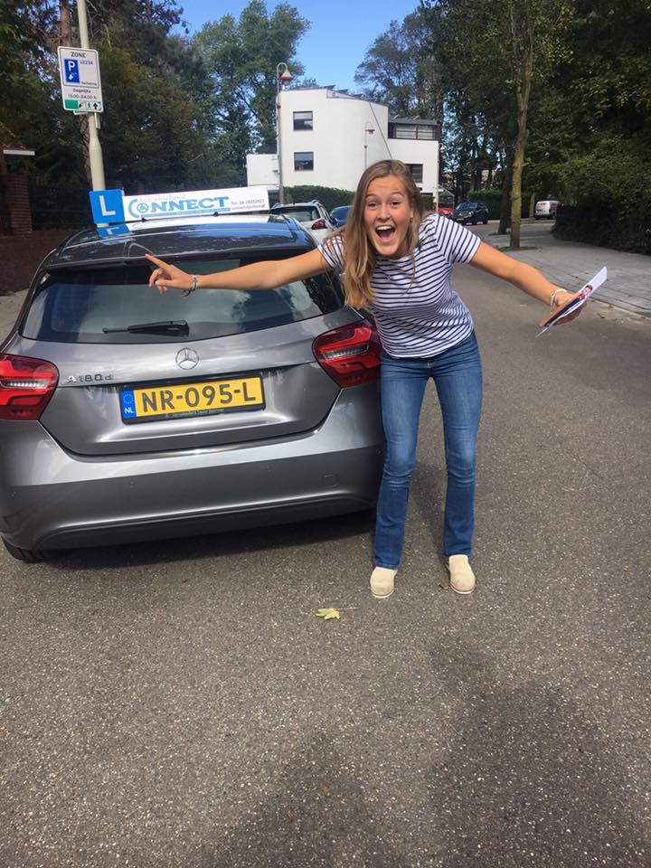 Cathelijne Snethlage heeft haar rijbewijs behaald op 7 september 2018